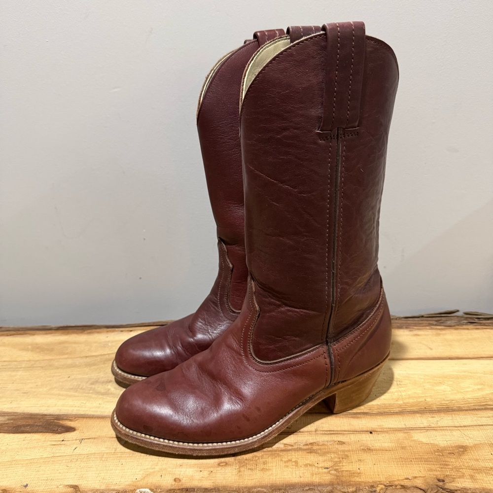 Vintage Dexter Brown‎ Leather Western Boots 9.5M A51